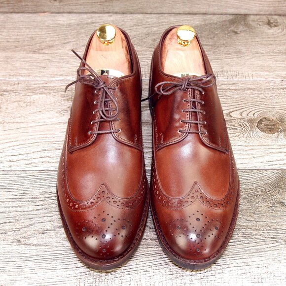 * NIB * $345 Allen Edmonds NOMAD Short Wing 8.5 D Coffee * add $15 new Trees - Picture 2 of 13